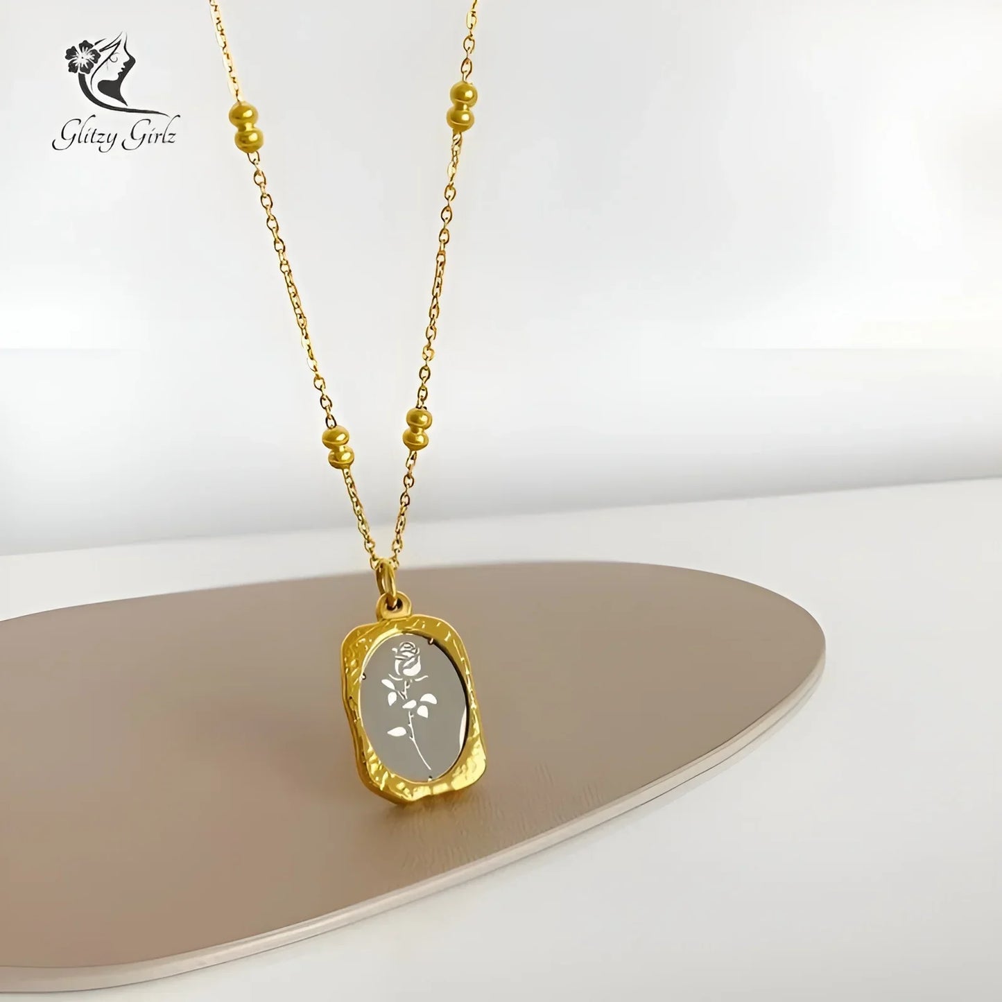 Mirror Rose Pendant | Stainless Steel